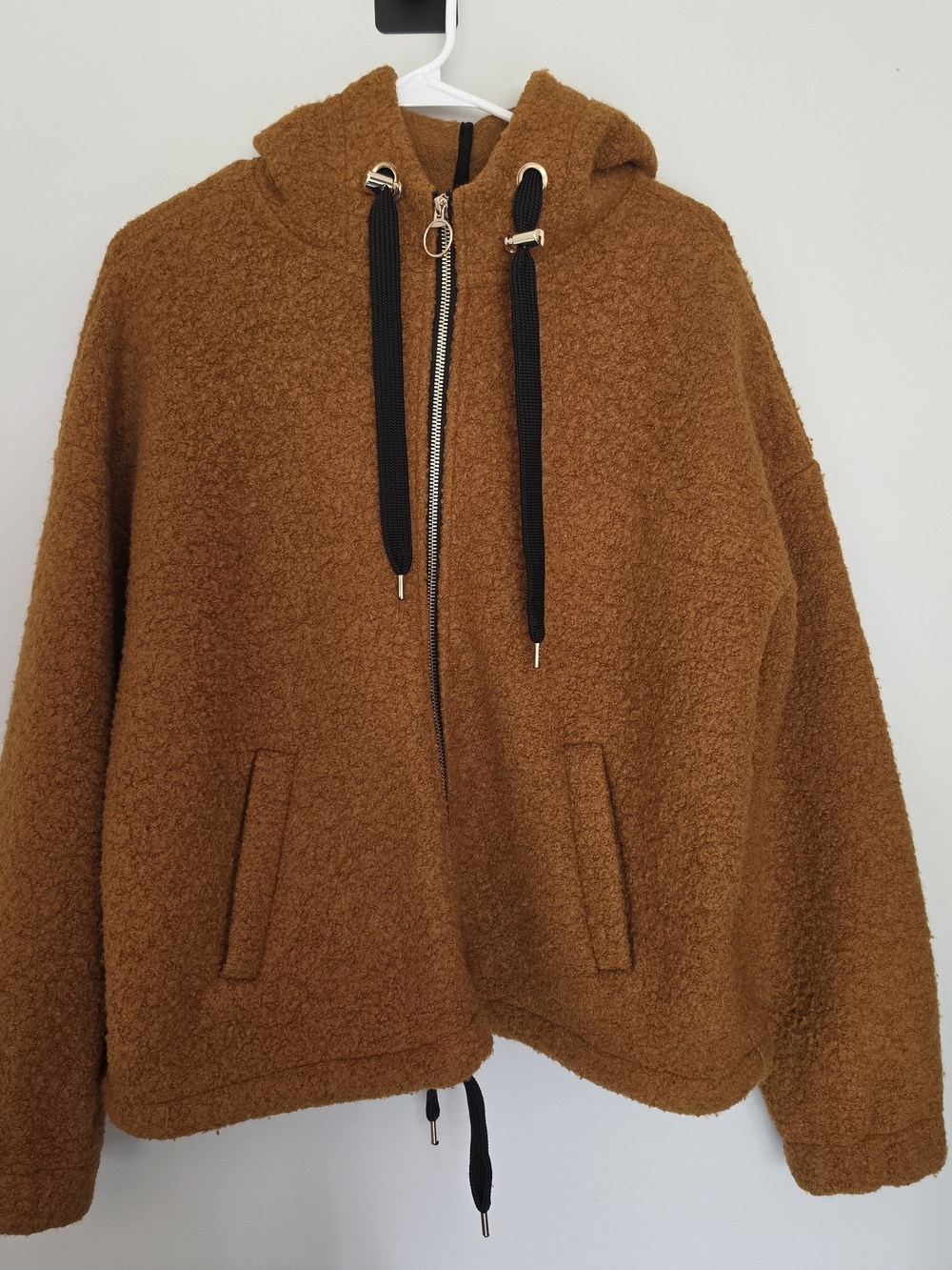 Forever 21 Rusty Brown Hooded Teddy Jacket